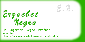 erzsebet negro business card